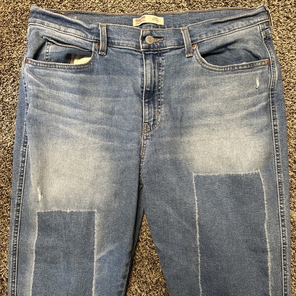 Levi's Signature Womens Size 16 Heritage Boyfriend Jeans Cuffs Crop Faded 37x25 - Picture 2 of 10